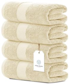 Luxury Bath Towels Set of 4 Large 700 GSM Cotton Ultra Soft Bath Towels 27x54 | Highly Absorbent and Quick Dry | Hotel Towels for Bathroom Luxury