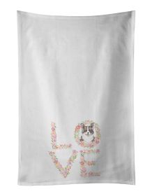 NEW Corgi #12 LOVE Kitchen Towel Set of 2 White Dish Towels Decorative Bathroom Hand towel for Hand, Face, Hair, Yoga, Tea, Dishcloth, 19 X 28",