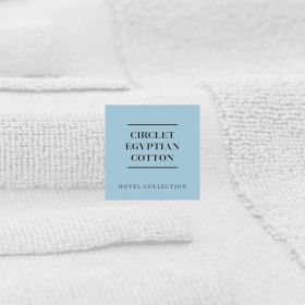 Luxury Bath Mat Floor Towel Set Absorbent Cotton Hotel Spa Shower Bathtub Mats [Not a Bathroom Rug] 22x34 inch 2 Pack | Gray and White