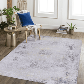LOOM & LUXE 9x12 Area Rug for Bedroom, Washable Rug, Low-Pile, Non-Slip, Non-Shedding, Foldable, Kid & Pet Friendly - Area Rugs for living room
