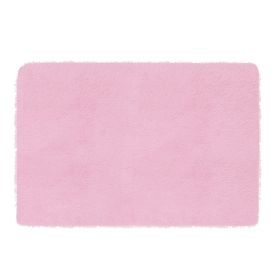 Fluffy Bedroom Rug 4' x 2.6' Anti-Skid Shaggy Area Rug Decorative Floor Carpet Mat (Color: pink)